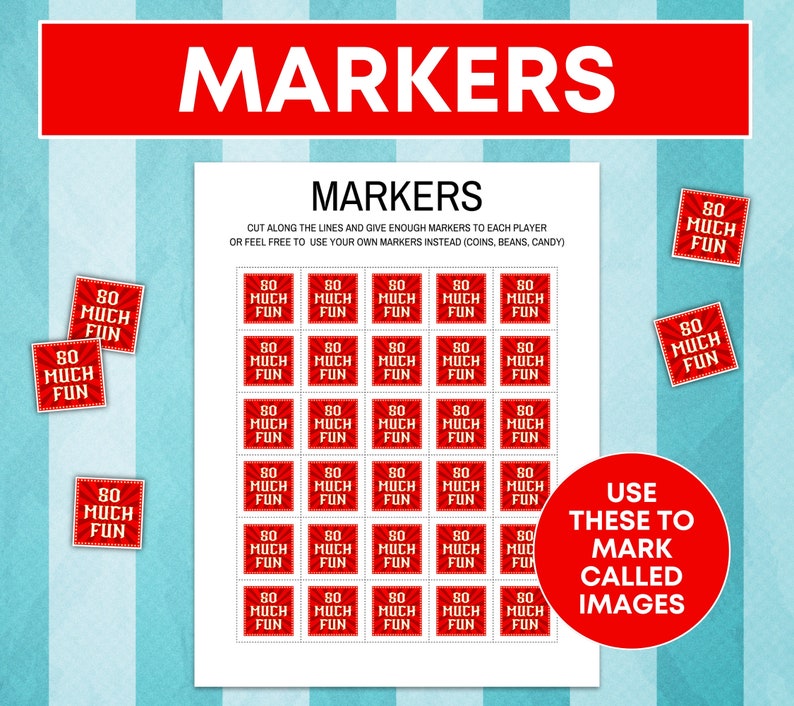 120 Carnival Bingo Cards Printable Game, Carnival Party Bingo Boards ...