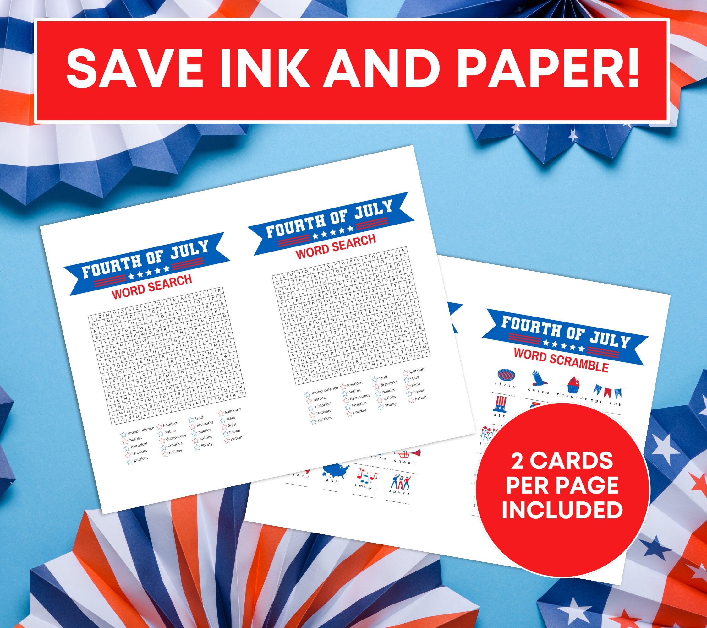 Fourth of July Activities Games Printable Bundle, Independence Day ...