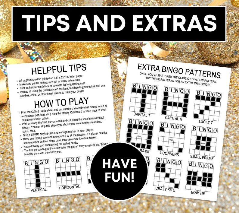 30 New Years Eve Bingo Cards Printable Game, New Years Bingo Party Game ...