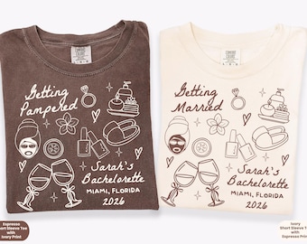 Camiseta personalizada para despedida de soltera en un spa, camiseta personalizada Comfort Colors® para viaje de chicas al spa, recuerdo para despedida de soltera en un spa, camiseta de cumpleaños para chicas con temática de spa.