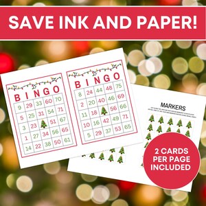 30 Christmas Bingo Card Printable Game,christmas Bingo Board,christmas ...
