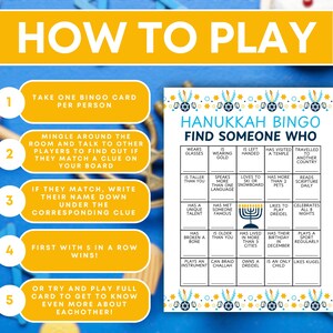 120 Hanukkah Mingle Bingo Card Printable Game,hanukkah Find Someone Who ...
