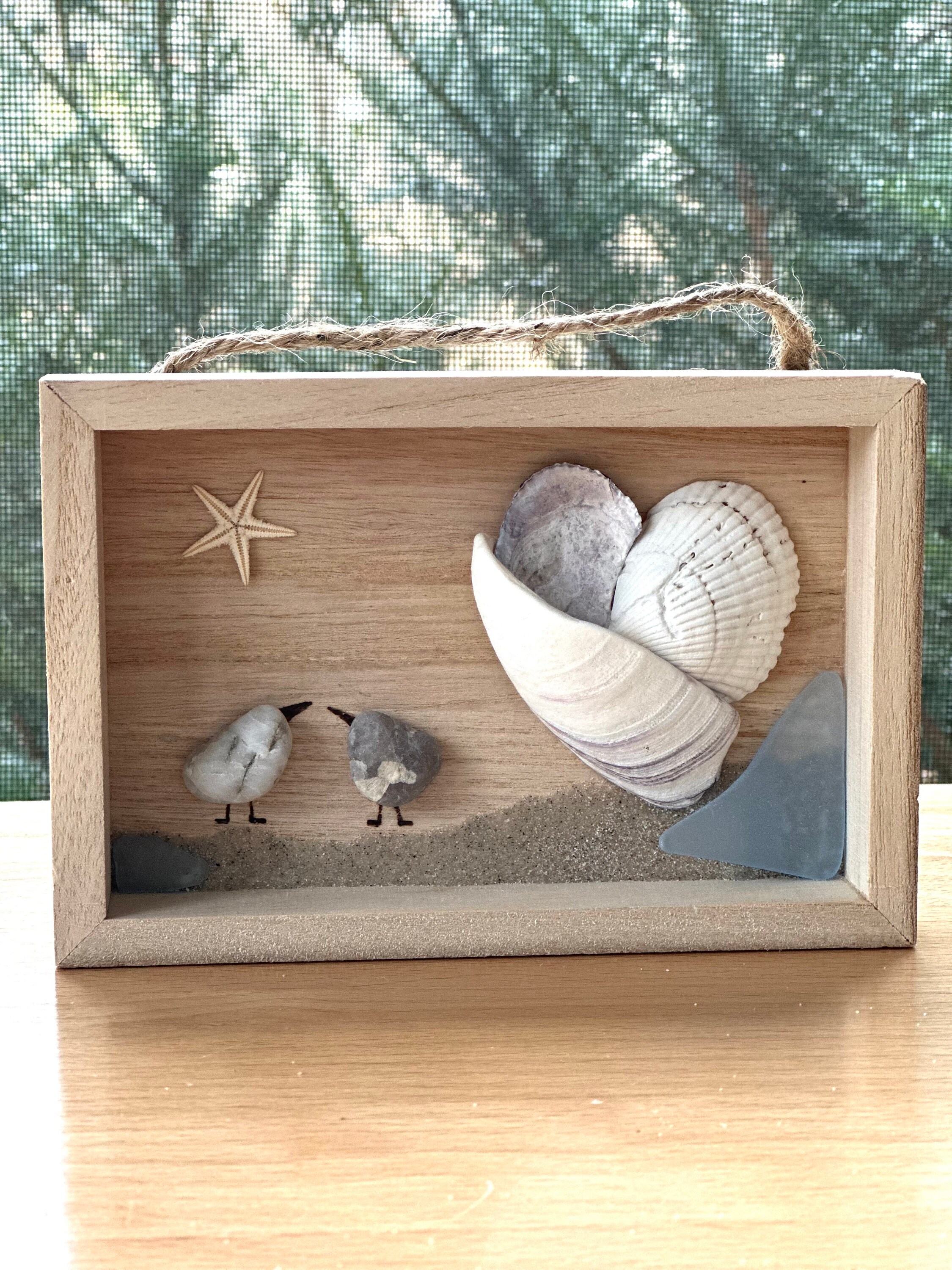 Cape Cod Shell Heart Sea Glass Art Valentine Gift - Etsy