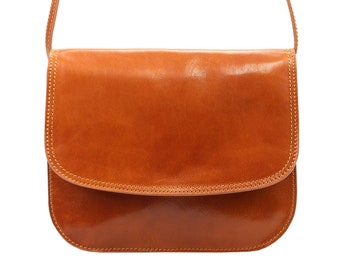 Camel Women's leather shoulder bag. Natural leather bag vintage style, leather shoulder bag, leather bag, leather tote, crossbody bags.