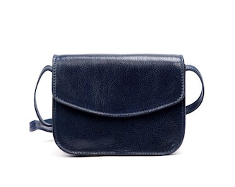 Blauwe Italiaanse handgemaakte leren tassen voor dames Elegante Tote, Portemonnee uit Florence, gemaakt in Italië, handgemaakt, crossbody, messenger