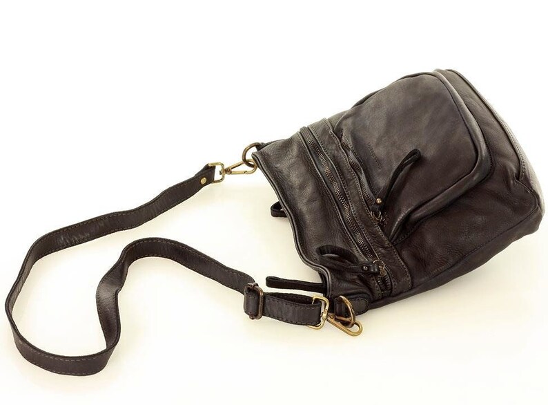 Bolso de cuero mensajero negro: bolso de cuero italiano de lujo, bolso de cuero de primera calidad, bolso de cuero hecho a mano, bolso de cuero, bolsos bandolera imagen 10