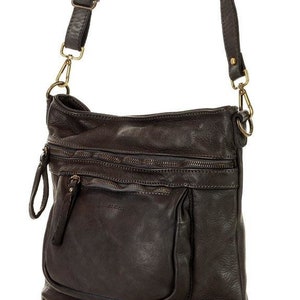 Bolso de cuero mensajero negro: bolso de cuero italiano de lujo, bolso de cuero de primera calidad, bolso de cuero hecho a mano, bolso de cuero, bolsos bandolera imagen 8