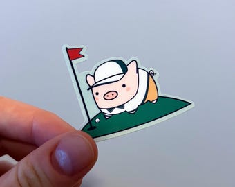 Golf Pig Sticker