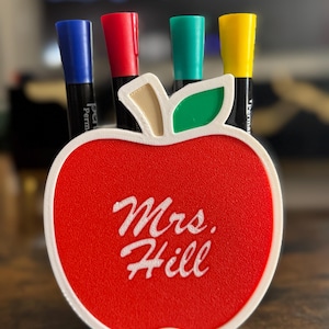 Permanent Marker Halter, Geschenk für Lehrer, Willkommen zurück in der Schule Geschenk, Apple Dekor für Lehrer