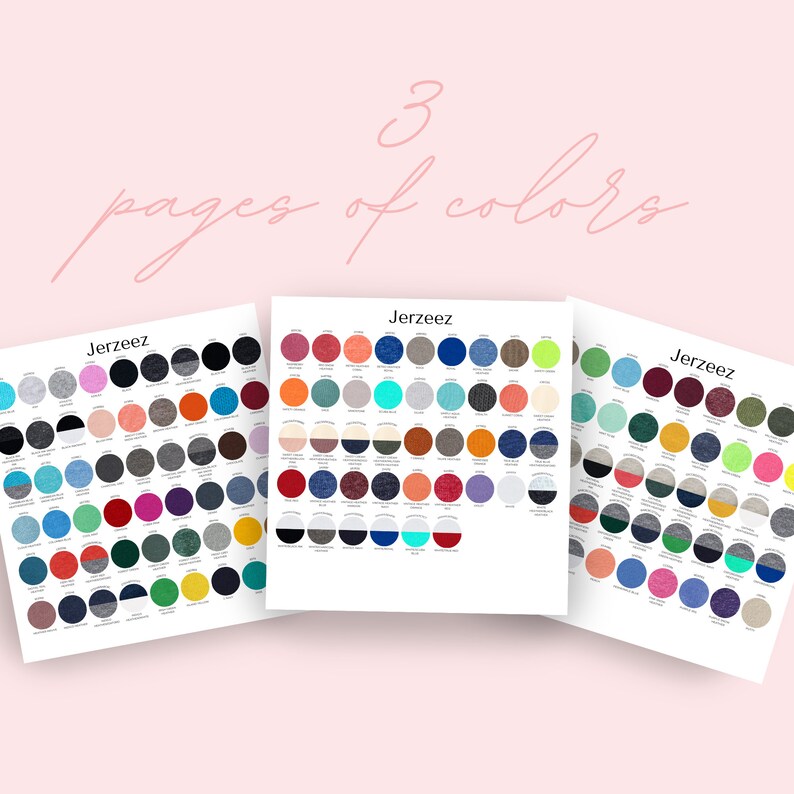 Jerzees Color Chart, Canva Color Chart Jerzees Color Chart, Editable