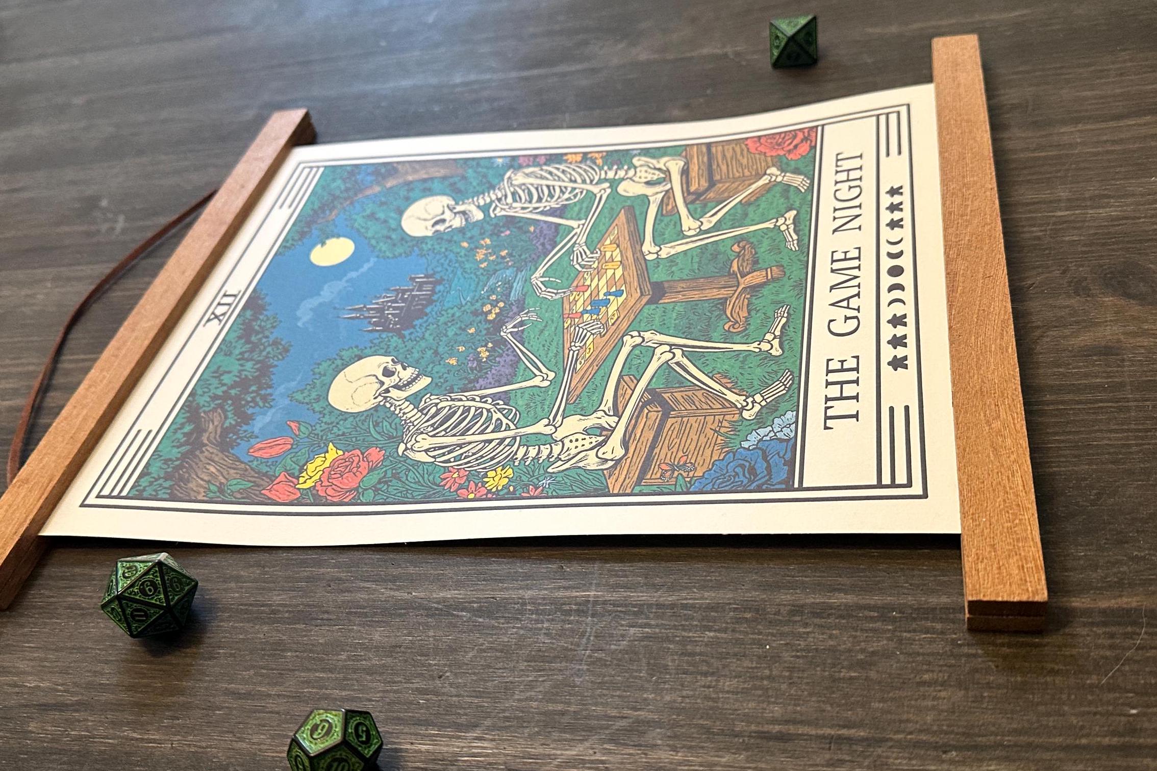 Game Night Tarot Wall Decor - Ready to Hang Board Game Room Decor ...
