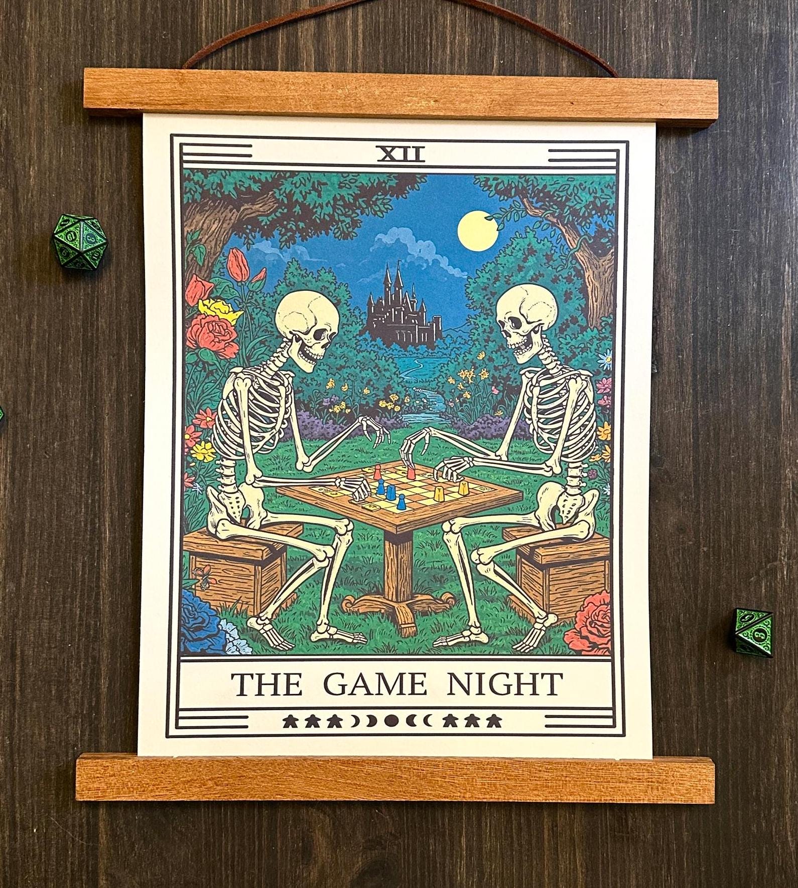 Game Night Tarot Wall Decor - Ready to Hang Board Game Room Decor ...