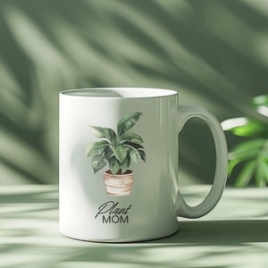Pflanze Zitate Becher PNG, Pflanze Mutter Verpackung, Pflanze Liebhaber Geschenkidee, Pflanze Dame, Digital Download, 300 DPI, Kaffeetasse Verpackung, Boho Sublimation Design