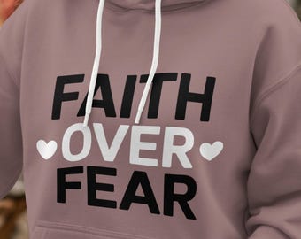 Faith Over Fear PNG: Christian Clipart, Sublimation Design (Digital Download)