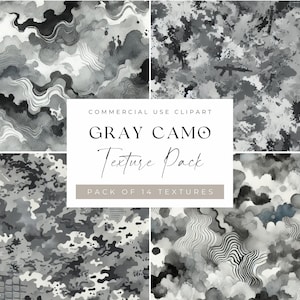 Graues Camouflage-Muster, Jagd- und Tarnmuster, kommerzielle Nutzung, digitales Scrapbook-Papier JPGs, Militär-Junk-Journal-Hintergründe