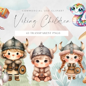 Wikinger Clipart, Babypartyeinladungen, Nordische Wikinger Clip Art Aquarell, Babypartyeinladungen, Holzaxt Schwert Schild