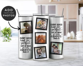 Bible Verse Tumbler Design: Christian Photo Sublimation (PNG)