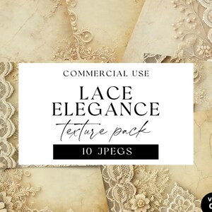 Vintage Lace Digital Paper: Aged Texture JPGs (Digital Download)