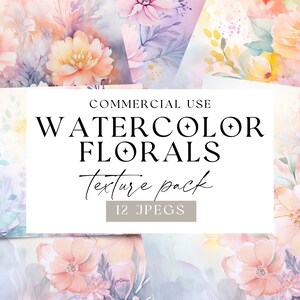 Pastel Floral Digital Papers, Pastel Backgrounds, Digital Paper Pack, Printable Scrapbook Paper, Flower Collage Sheets, Junk Journal