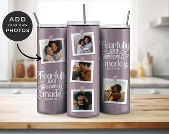 Bible Verse Tumbler: Christian Photo Sublimation Design (PNG)