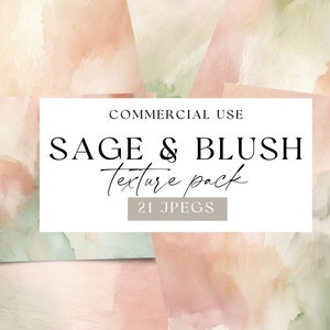 Pastell Aquarell Clipart, zarte rosa und Pfirsich Aquarell Textur Hintergründe und Muster, Sage kommerzielle Nutzung Grafiken, Junk Journal