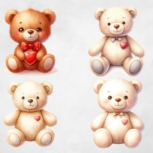 Valentine Bear Clipart, Love Clip Art, Cute Teddy Bear Heart Valentines ...