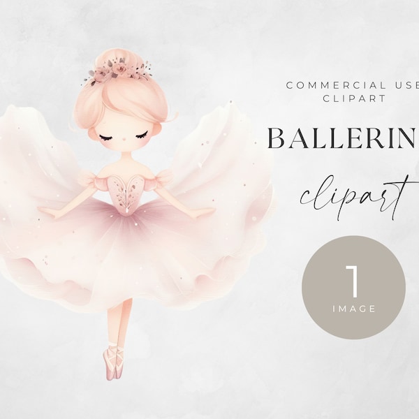 Pink Ballerina Clipart, SINGLE IMAGE, Ballet PNG, Tutu Girls Clip Art, Dancing Ballerinas, Transparent Clipart Instant Download, Pink Tutu
