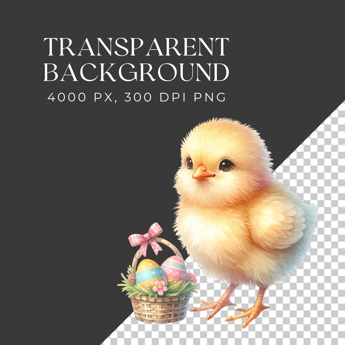 Watercolor Easter Chick Clipart: Baby Chicken PNG (digital Download) - Etsy