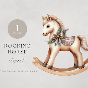 Clipart de cavalo de balanço, imagem única, clipart de chá de bebê, gráfico de cavalo de brinquedo vintage, download instantâneo para uso comercial, arquivo Png de novo bebê