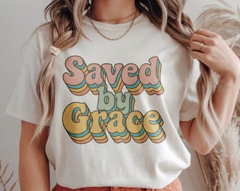 Saved by Grace SVG & PNG: Zitat für christlichen Glauben, Jesus Bibelvers (Digitaler Download)