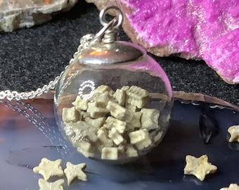 Star Crinoid Bubble Sterling Silver Necklace