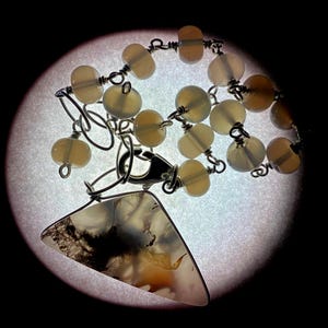 Priday Moss Agate bracelet, Sterling Silver