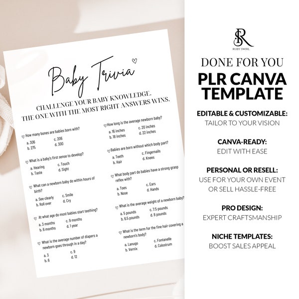 Plr Game Template Etsy