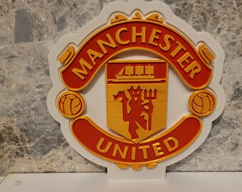 Man united logo 250mm x 250mm x 25mm 3d