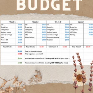 Budget mensuel facile