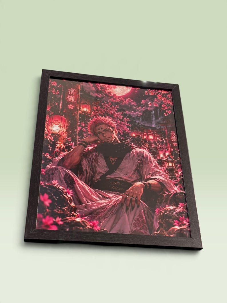 Ryomen Sukuna Anime Framed Wall Art Poster, Black Frame 8* 10 Inch - Etsy