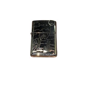 Zippo Windproof Lighter with Tree Design, Black Chrome Finish, Made in USA