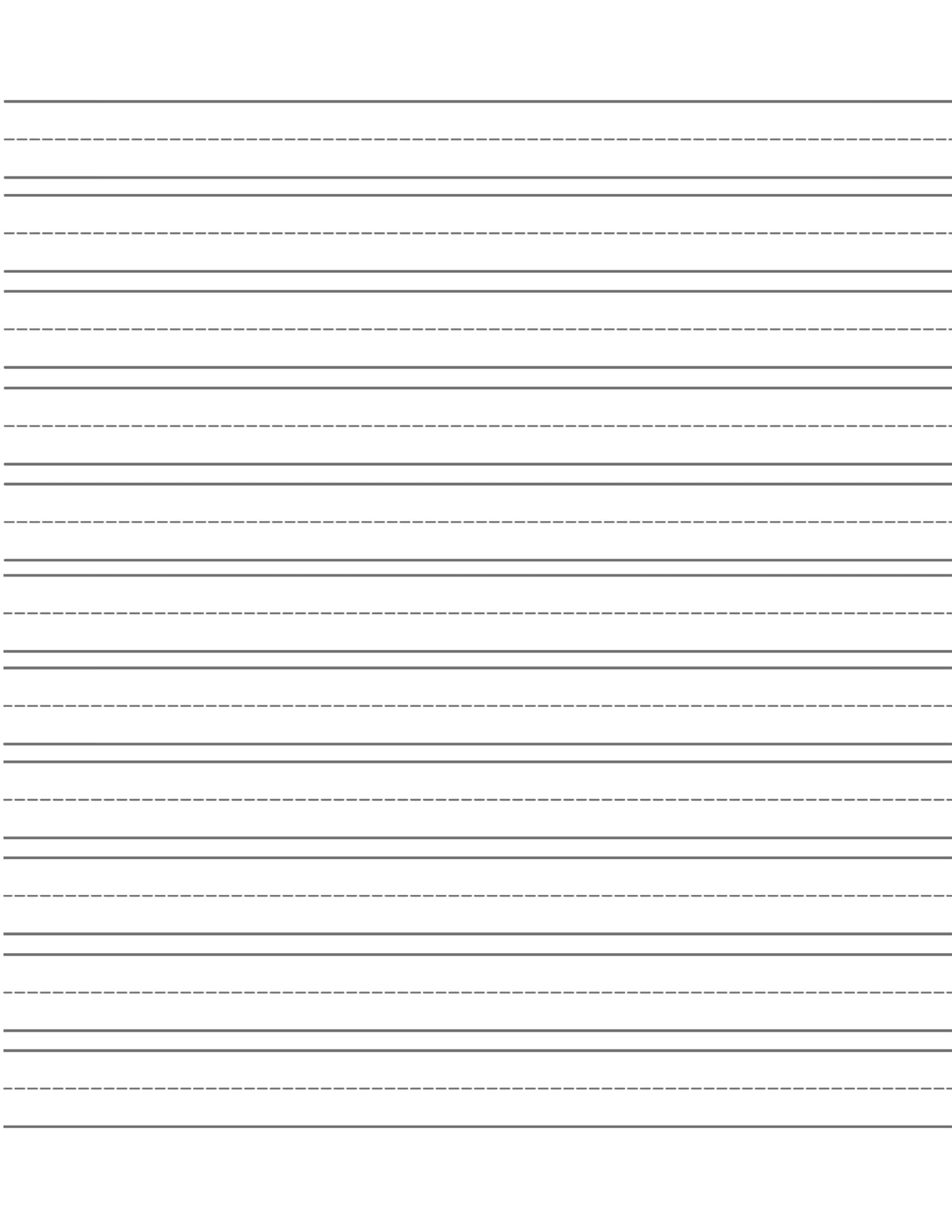 8×11 Inch Writing Paper Penmanship Lined Paper US Letter PDF Kid Hand ...