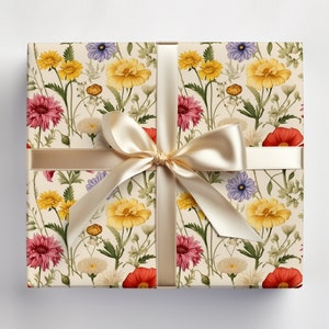 Botanical Wrapping Paper Botanical Wrapping Paper Roll Botanic Floral Wrapping Paper With Vintage Floral Wrapping Paper, Botanical Gift Wrap