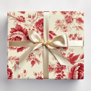 Soft Pink Chinoiserie Toile Gift Wrap Paper – Initial Offerings