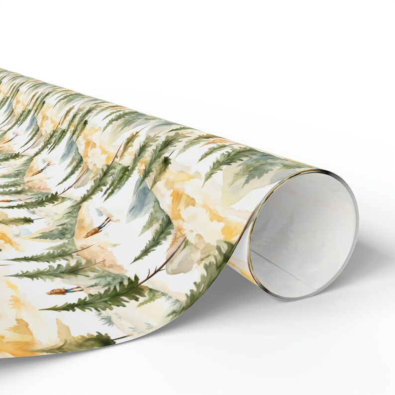 Hiking Gift Wrap Roll, Hiking Wrapping Paper, Camping Wrapping Paper Roll, Camping Gift Wrap Roll, Outdoor Gift Wrap, Outdoors Wrapping image 3