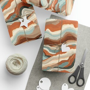 Geology Wrapping Paper Roll Geology Gift Wrap For Geologists, Geology Gift Wrapping Roll, Rock Layers Wrapping Paper image 2