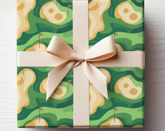 Golf Geschenkpapier Rolle Geschenkverpackung Golf Platz Geschenkpapier für Golf Liebhaber Geschenkpapierrolle