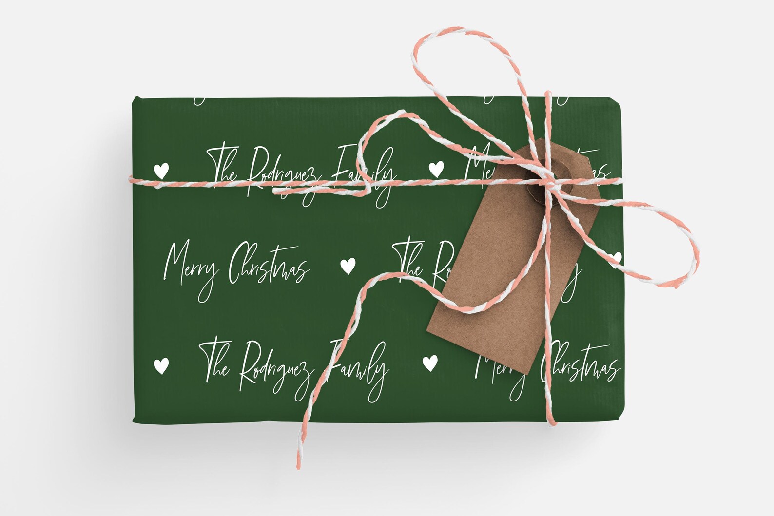 Script Wrapping Paper Customizable Name Christmas Wrapping Paper Roll ...