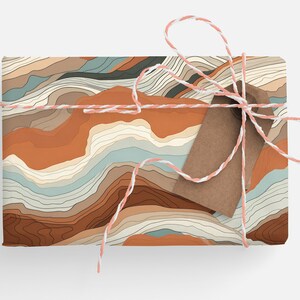 Geology Wrapping Paper Roll Geology Gift Wrap For Geologists, Geology Gift Wrapping Roll, Rock Layers Wrapping Paper image 5