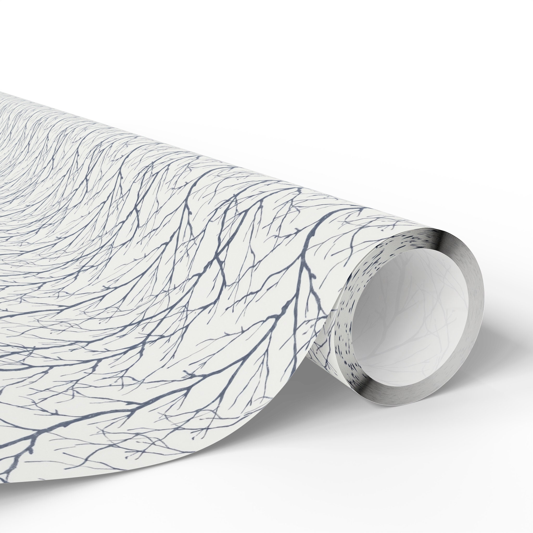 Tree Branch Wrapping Paper Roll, Winter Wrapping Paper, Bare Branches ...