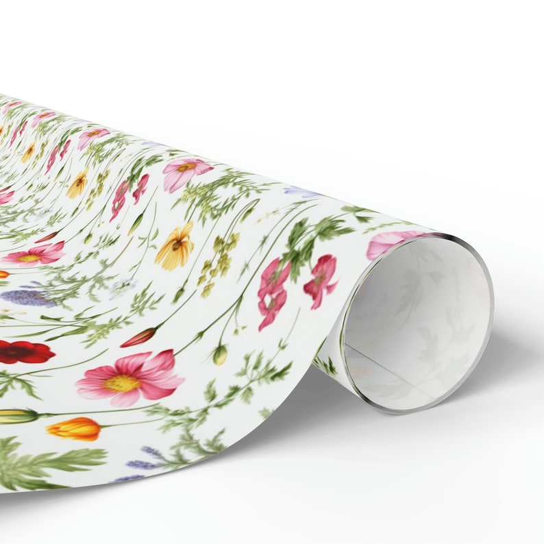 Vintage Botanical Wrapping Paper Botanical Gift Wrap With Vintage Botanical Flowers Wrapping Paper Roll image 3