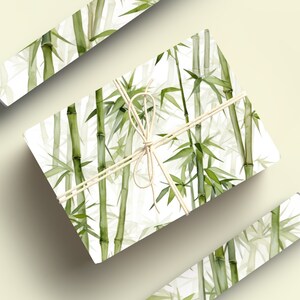 Bamboo Gift Wrap Roll Bamboo Wrapping Paper Chinese Bamboo, Watercolor ...