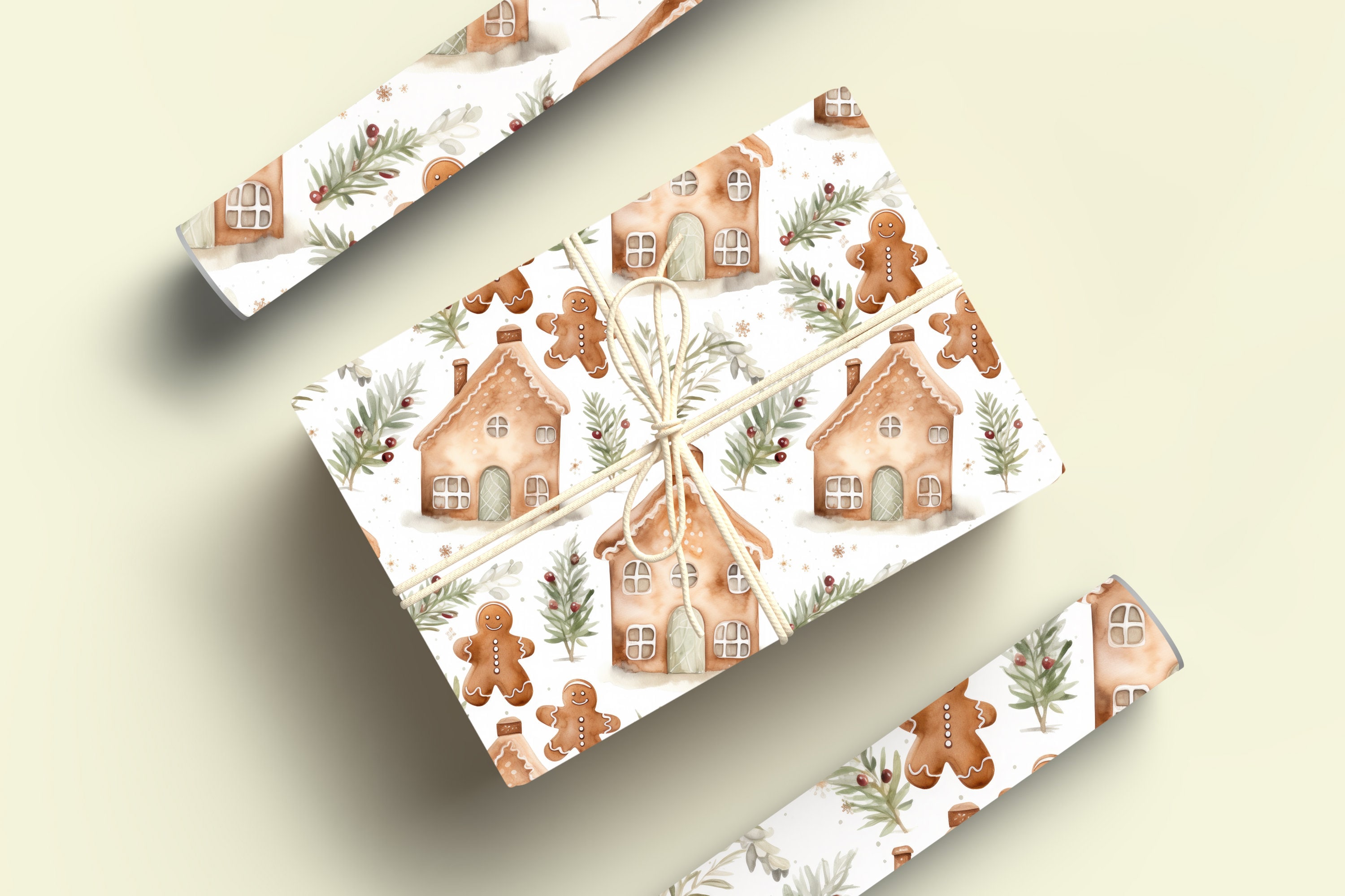 Gingerbread Man Wrapping Paper Gingerbread Man, Gingerbread Houses Gift