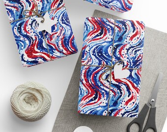 Patriotische Geschenktüten Mit Kordelzug – 24 Stück, 18x13 Cm, Für 4. Juli & Feiertage (Rot-Weiß-Blau)